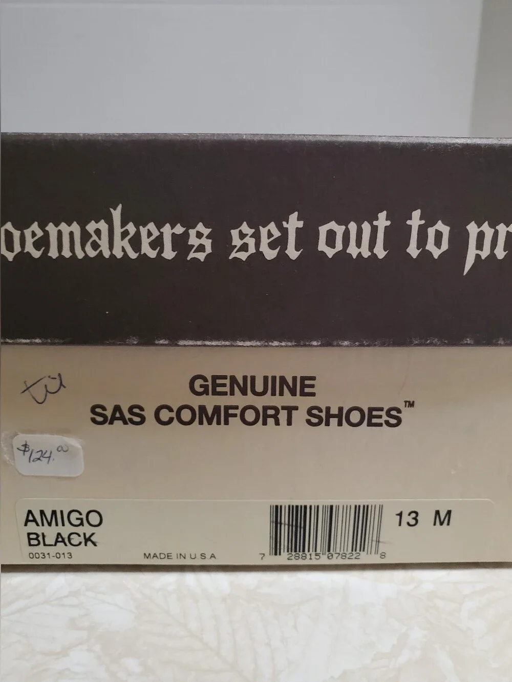 SAS Black Leather Amigo Walking Shoe USA